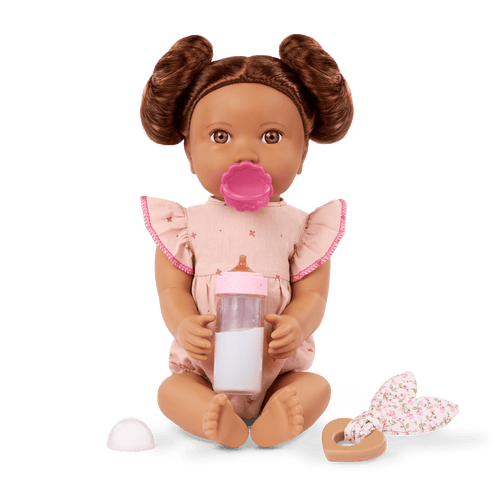 Brunette Doll Bottle Set